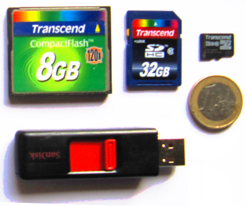 Cartes mémoire flash et clé USB